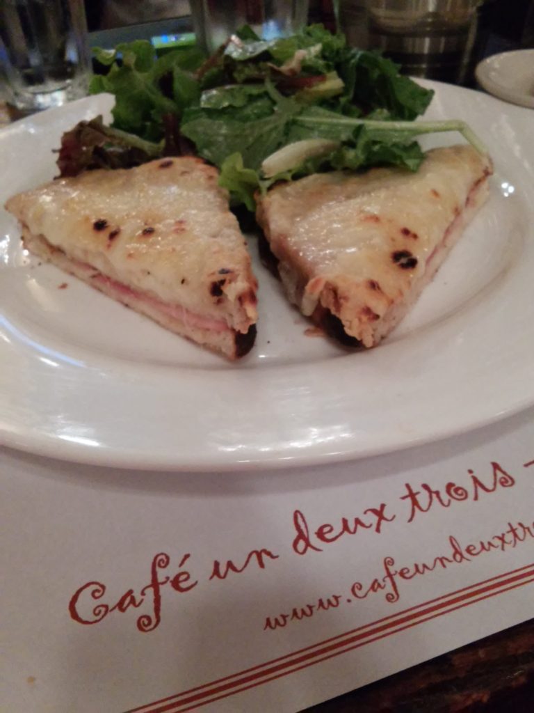Croque Monsieur at Cafe Un Deux Trois 