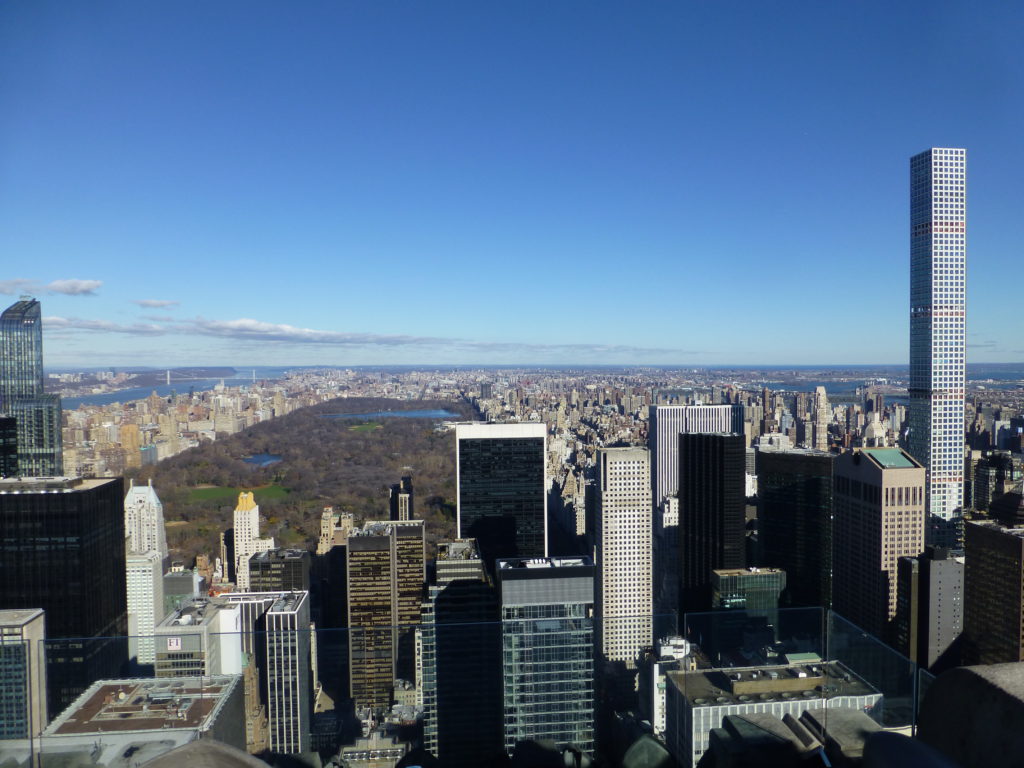 View North from Top of the Rock at Rockefeller Center.