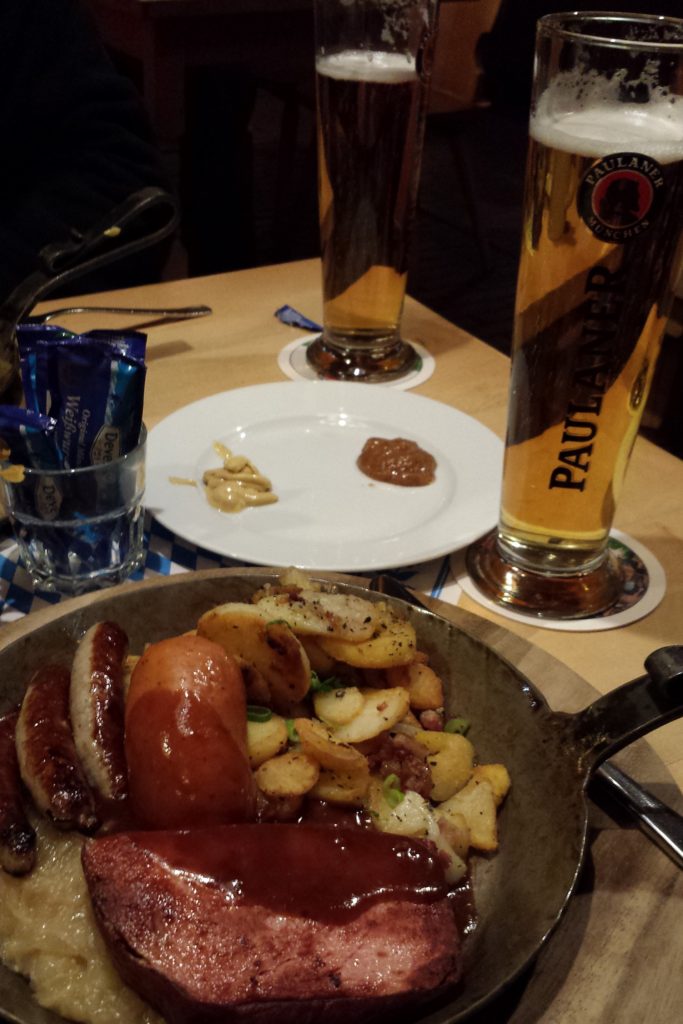 Our dinner at the Bavarian Restaurant.