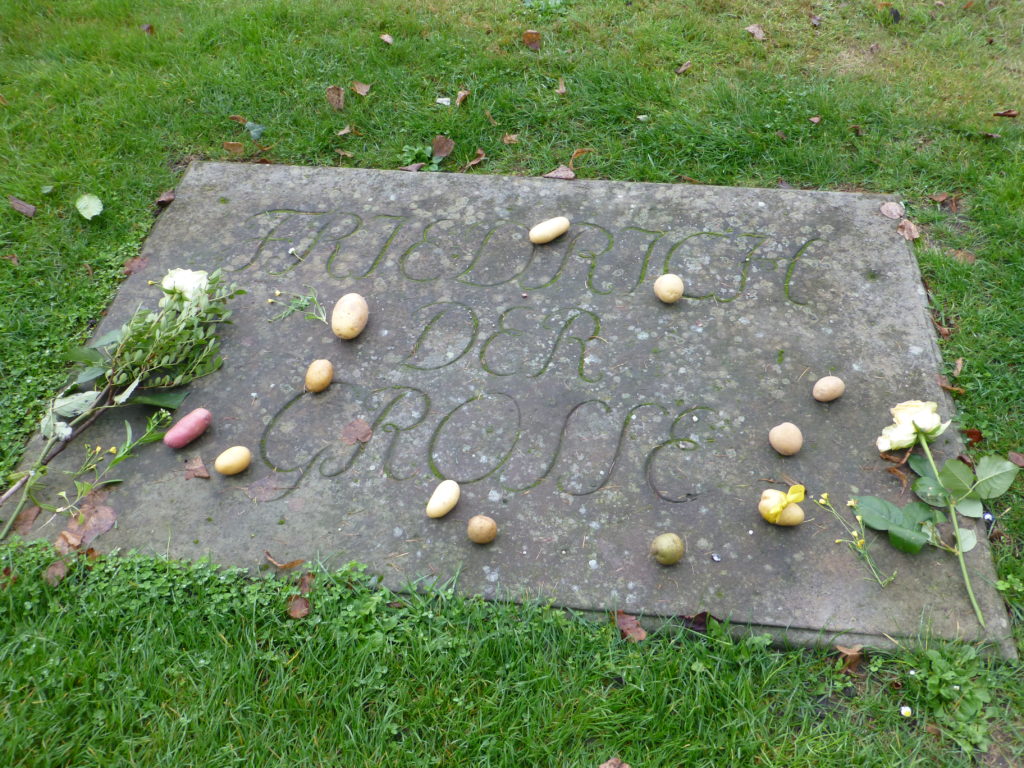 Frederick the Great's gravestone with Potatoes.