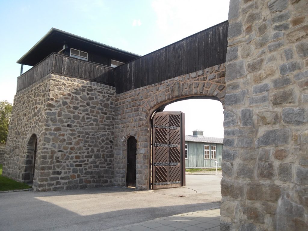 Gates to the detention camp
