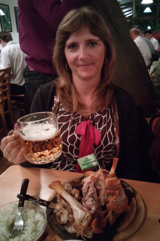 Washing it down with beer