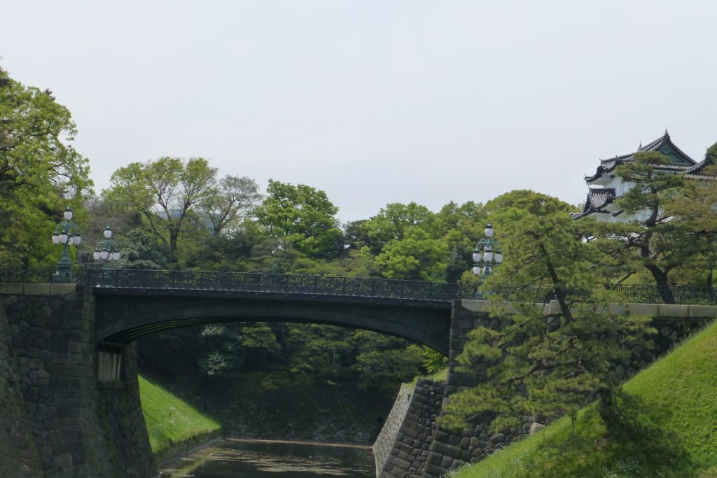 The steel Nijubashi Bridge