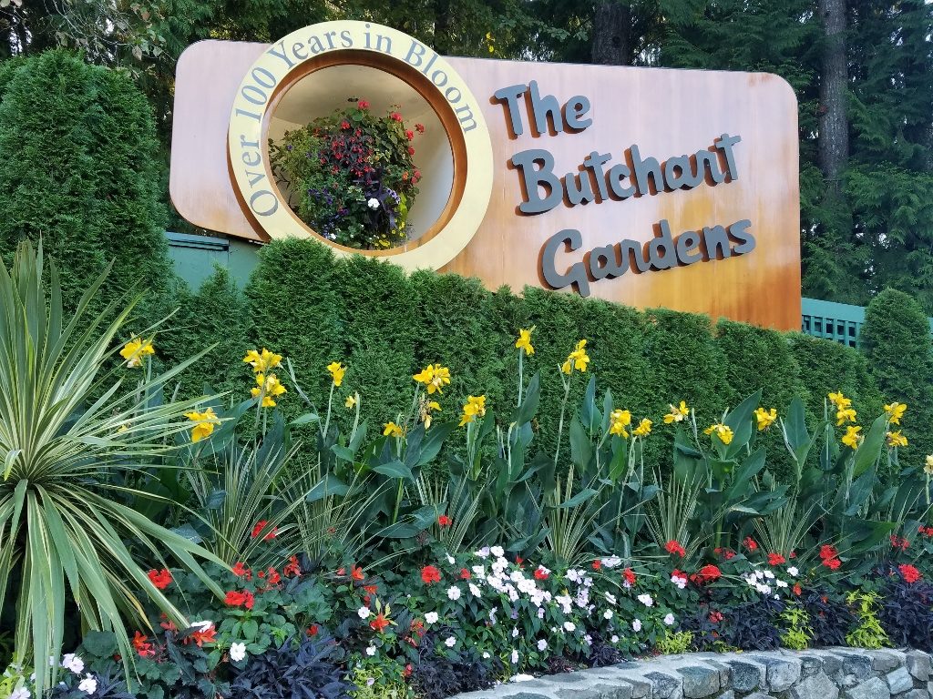 Arrival at Butchart Gardens